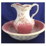 Anchor Pottery ceramic pitcher & bowl set