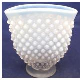Fenton opalescent hobnail vase