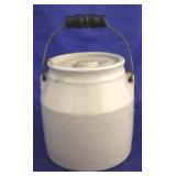 Lidded crock w/ handle