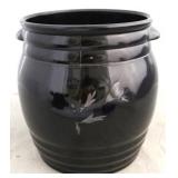 Black glass vase