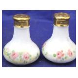 Pair porcelain salt & pepper shakers