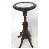 Victorian carved marble inset plant stand
