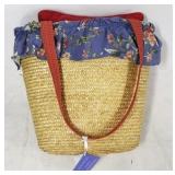 April Cornell Ladies woven hand bag w/ pillow