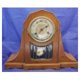 Wood case mantle clock