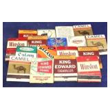 Assorted vintage books of matches