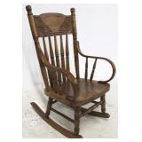 Carved vintage rocking chair