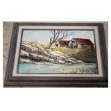 Signed oil on board painting