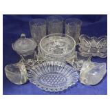 Group assorted vintage glass