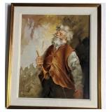 Framed Oil Painting signed Russo