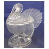 Covered glass turkey jar