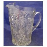 Pressed glass pitcher