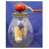 Vintage glass butter churn