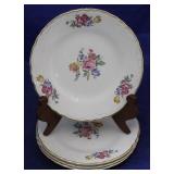 4 Virginia Rose plates - 7 1/4" round