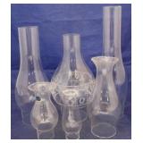 6 Glass chimney globes