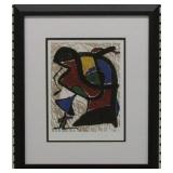 Contemporary print plate signed by Joan Miro