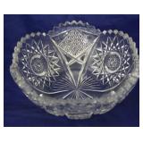 Pressed cut crystal bowl
