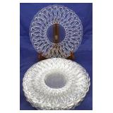 6 Indiana Glass Pretzel 9" plates