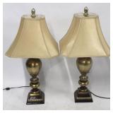Pair of Matching Lamps - 33" tall
