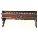 Mahogany carved wall shelf