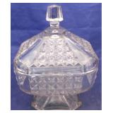 Glass covered candy dish