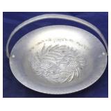 Hammered aluminum basket