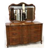 French carved dresser with mirror