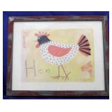 Lucy Paires "Hen" framed print