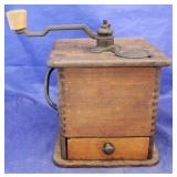 Vintage wooden coffee grinder