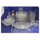 Vintage assorted glass items