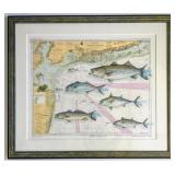 "Approaches to New York" framed print signed by