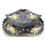 Imperial Cosmos black Candlewick 4 toed bowl