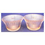 2 PInk Depression glass bowls