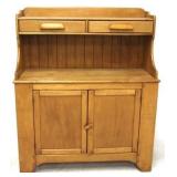 Vintage maple hutch with drawers & doors