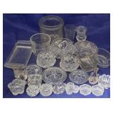 Group assorted vintage glass