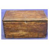 Vintage wooden sewing attachment box