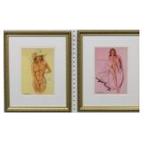 2 Pin up girls giclee by Alberto Vargas