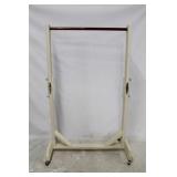 Wood rack on rollers