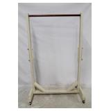 Wood rack on rollers