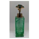 Irving W. Rice Glass Intaglio Cut Perfume Bottle