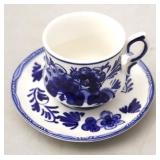 Delft blue & white cup & saucer