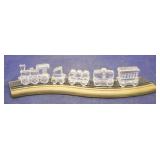 5 piece Swarovski Crystal Train set with base