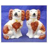 Pair of Staffordshire dog figures