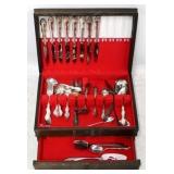 Rogers Silver Plated Flatware with box--42 piece