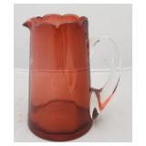 Cranberry Glass Pitcher