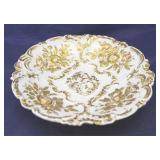 Meissen porcelain platter with gold