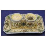 Vintage French Faience desk set