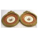 Pair Czechoslovakian porcelain plates