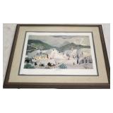 Grandma Moses "A Blizzard" Framed Print
