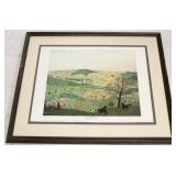 Grandma Moses "Black Horses" Framed Print