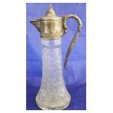 Cut & pressed glass vintage tankard